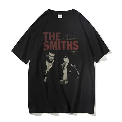 Винтажный принт The Smiths y2k Футболка Мужская Футболка из чистого хлопка Мужская уличная одежда Мужская Харадзюку Альтернативная Британская футболка