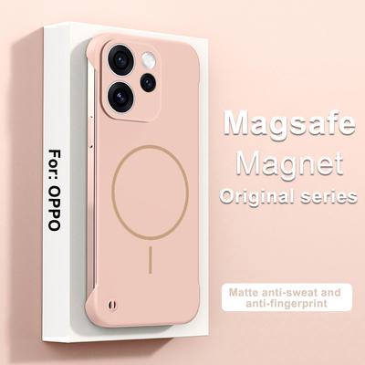 Для OPPO Reno 15 Pro Ультратонкий Безрамочный Магнитный Ударопрочный Чехол Для OPPO Reno 15 15Pro Magsafe Жесткий ПК Матовый Задний Чехол