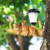 Resin LED Solar Squirrel Sloth Hanging Light Creative Cute Animal Sculptures Light Pendant Waterproof Artificial