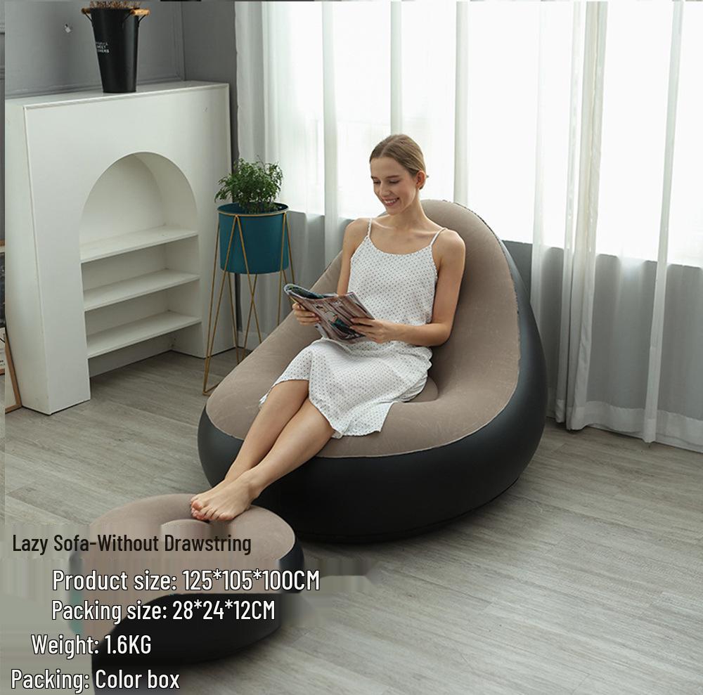 Luxurious Eco-Friendly Portable Recliner Set with Air Cushion and Footrest Stool.