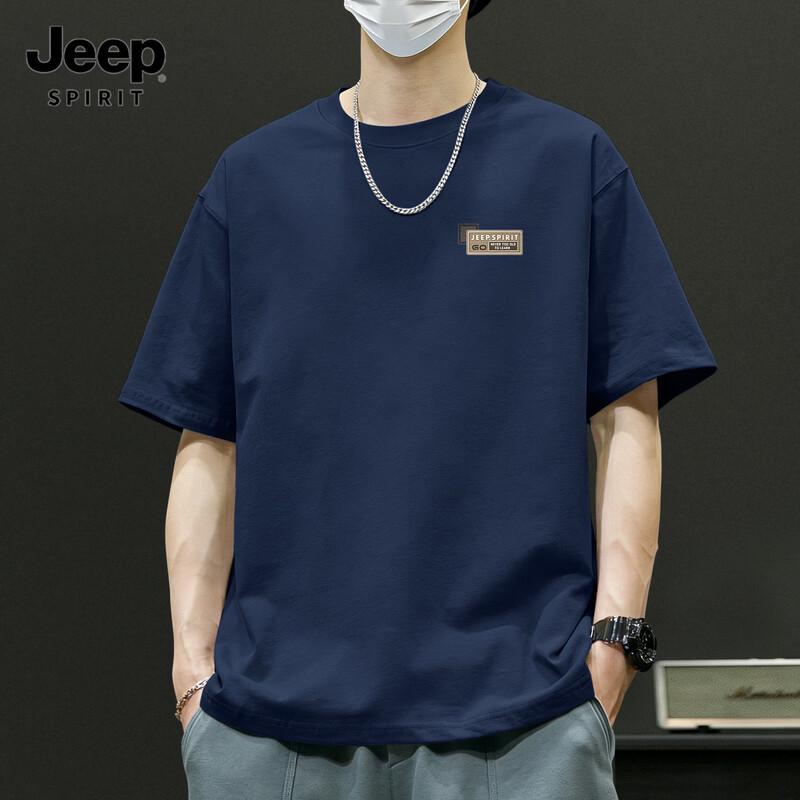 Мужская хлопковая футболка с коротким рукавом свободного кроя JEEP SPIRIT