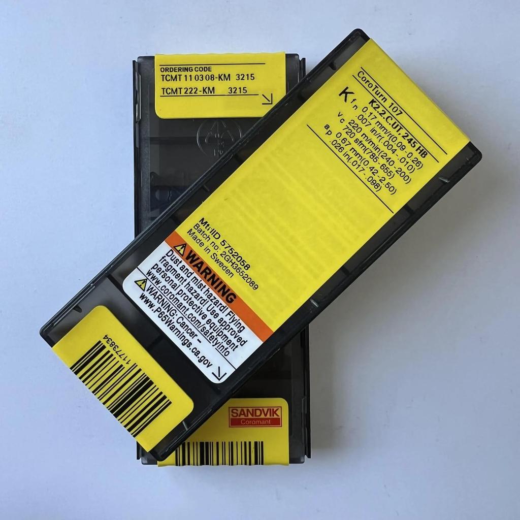 Original Sandvik / TCMT110308-KM 3215 CNC Lathe Carbide Blade 10 PCS
