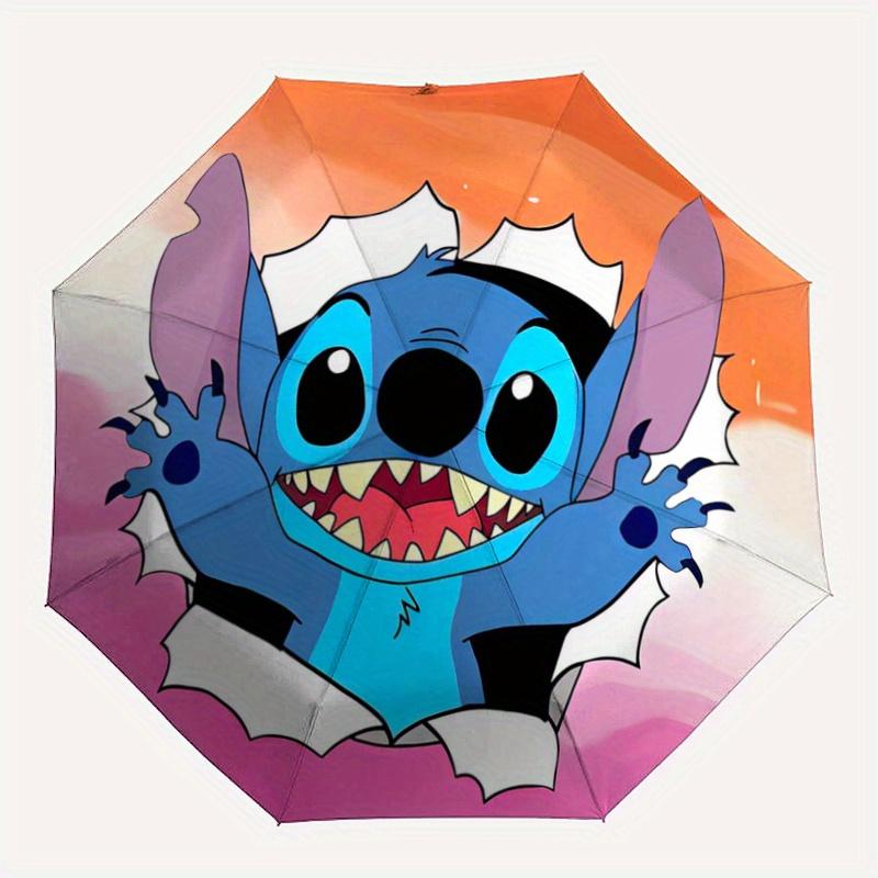 1pc Stitch Durable Cartoon Folding Umbrella, Portable 3-Fold Compact Umbrella for Men and Women, Suitable for Travel or Daily Use.D092