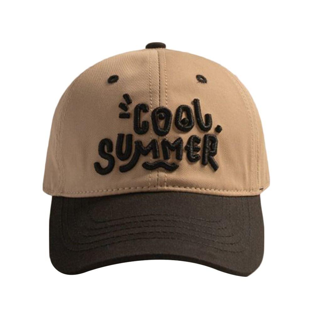2-7 Years Adjustable Sun Hat Letter Embroidery Peaked Hat Summer Beach Cap Boys Girls