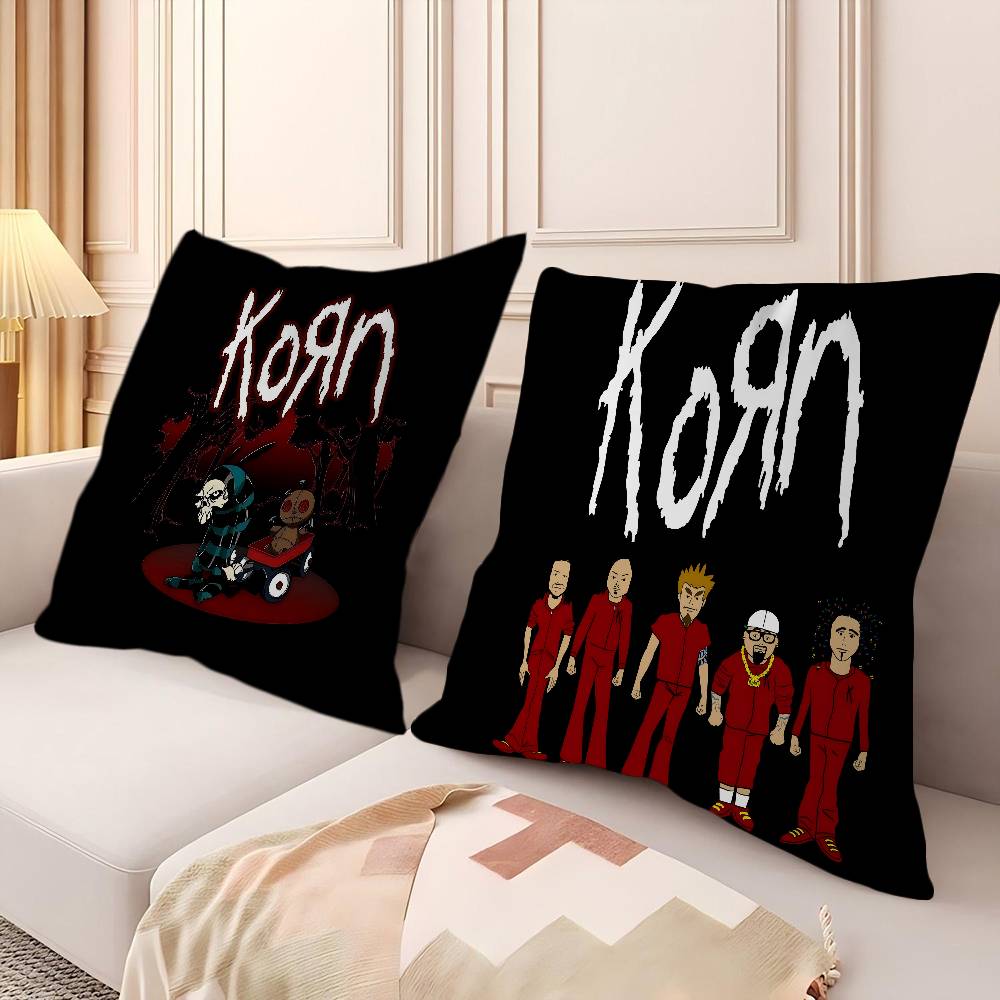 Korn Рок-группа Музыка Наволочка для подушки Обивка Диван Декоративная подушка Домашний декор Наволочка
