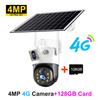 V380 Dual Lens Wifi 4G Sim Camera Solar Panel Outdoor Low Powered Cam Color Night Vision PIR Alarm Two Way Audio Solar CCTV IP Camera