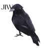DIY Halloween Craft Supplies Realistic Black Crow Decor, Lifelike Feathered Raven Figurine Prop Creepy Home Decor Items for Haunted House, Artificial