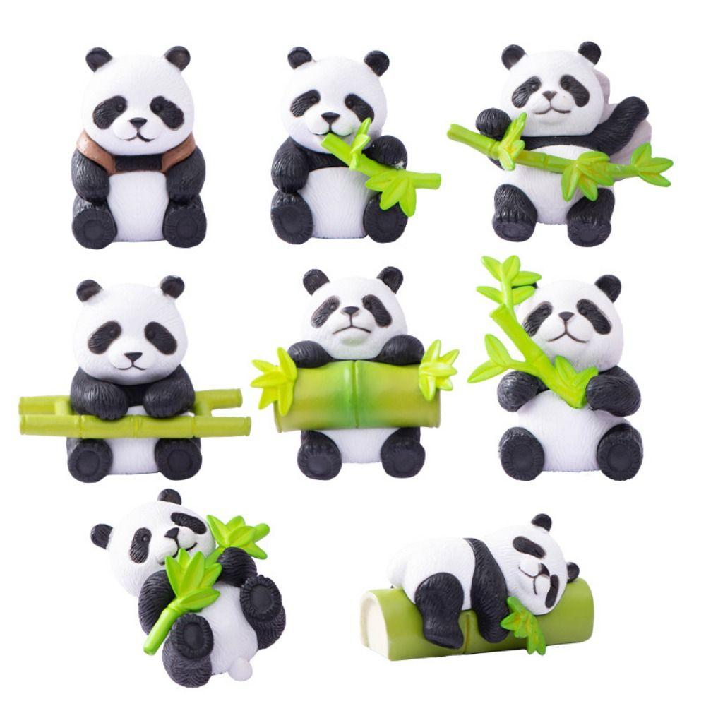 Micro Landscape Simulation Panda Ornaments Resin Crafts Panda Miniatures Gardening Landscape