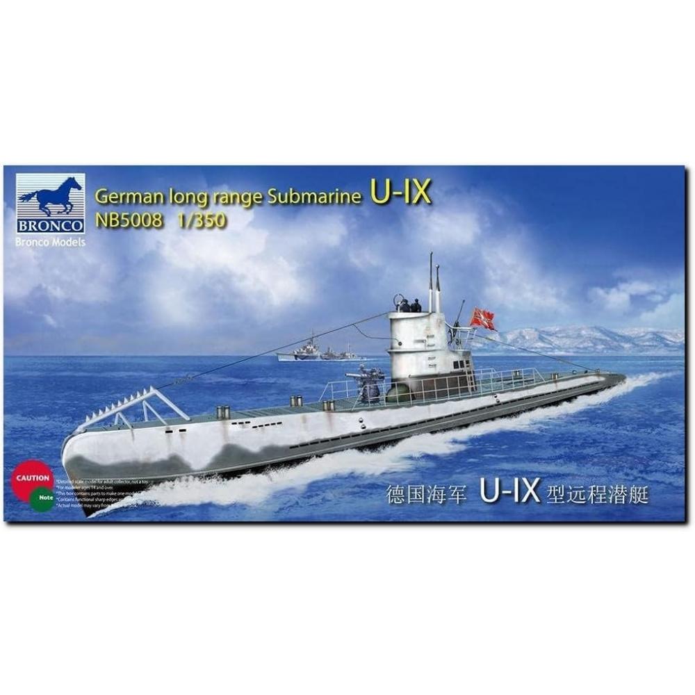 Модель Bronco 1 350 Немецкая подводная лодка U-boat IX C класс подводных лодок класс Ocean Nb5008 Пластиковая модель Cb5008