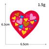 Rainbow Love Peach Heart Embroidery Cloth Sticker Cute Cartoon Pink Heart Icon Computer Embroidery Sticker