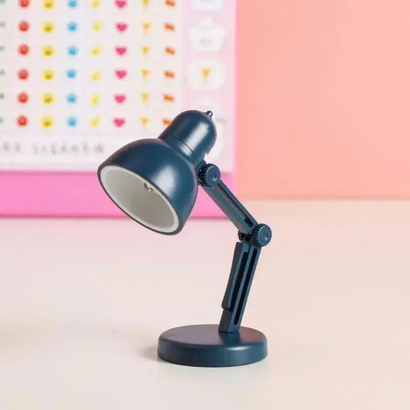 1PC Mini Portable Folding LED Table Lamp Model Furniture Desk Light Small Reading Book Lamp Bedroom Warm Eye-Caring Lantern