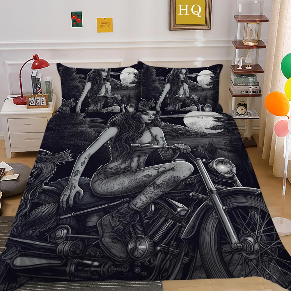 3D Красота Череп Печати Постельная Одежда Твин Размер Полиэстер Покрывала Подростковый Дизайн Модный Домашний Текстиль