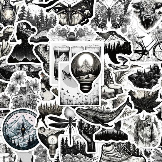 50 шт. наклейки в стиле граффити, самоклеящиеся, сильная липкость, водонепроницаемые, легко очищающиеся, для ноутбука, бутылки с водой, наклейки для гитары, скейтборда