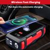 600A Car Battery Jump Starter 12v Wireless Fast Charging Car Battery Booster for 3LGas/1.5LDiesel Engines Starter with Air Pump