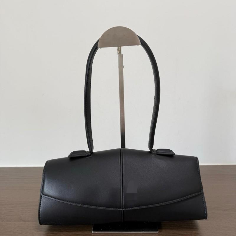 Womens Genuine Leather Shoulder Underarm Bag Simple Fashion Pillow Top Layer Cowhide Handbag