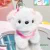 Enchanting Cartoon Cotton Candy Dog Keyring In Vibrant Colors For Unique Ideas Gift