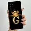 Чехол Для Samsung Galaxy Note 20 Ultra Роскошная Корона Буква Жидкий Силикон Задняя Крышка Мягкий Funda Для Samsung Note20 20Ultra Coque