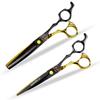 6,0-дюймовые ножницы Nepson Черно-золотые, Голова льва, Высококачественные, Парикмахерские ножницы, Специальные для парикмахерской, Прямые ножницы, Филировочные ножницы