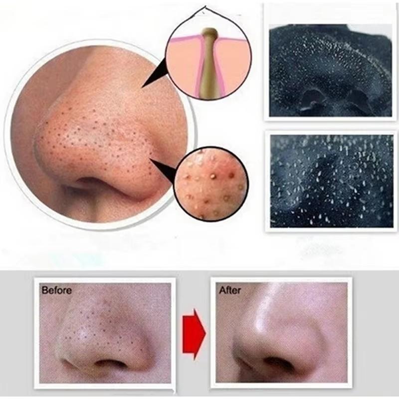 Маска для удаления черных точек Bamboo Charcoal Shrink Pores Acne Black Head Removal Cream Nose Cleansing Black Peel Off Masks Skin Care