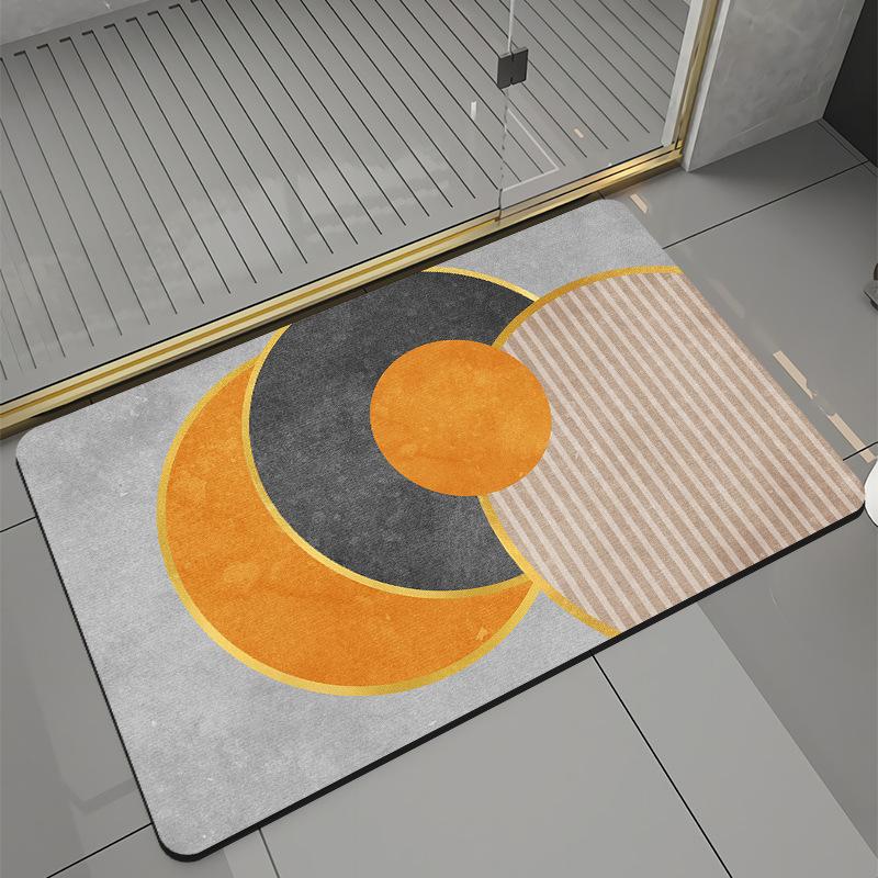 Bathroom Mats Front Door Mats Kitchen Mats Diatomite Mud Non-Slip Shower Rugs Quick Dry Machine Washable