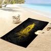 Vibrant Yellow Black Stripes BVB Logo beach towel beach Portable for travel swim Absorbent bath towel seaside Comfort Fashion beach towel