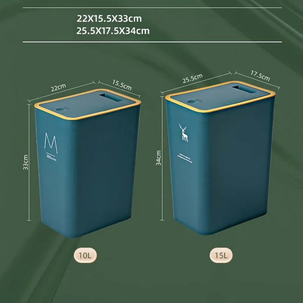 With Lid Trash Can Rectangular Waste Bins Press-type Trash Bin Toilet