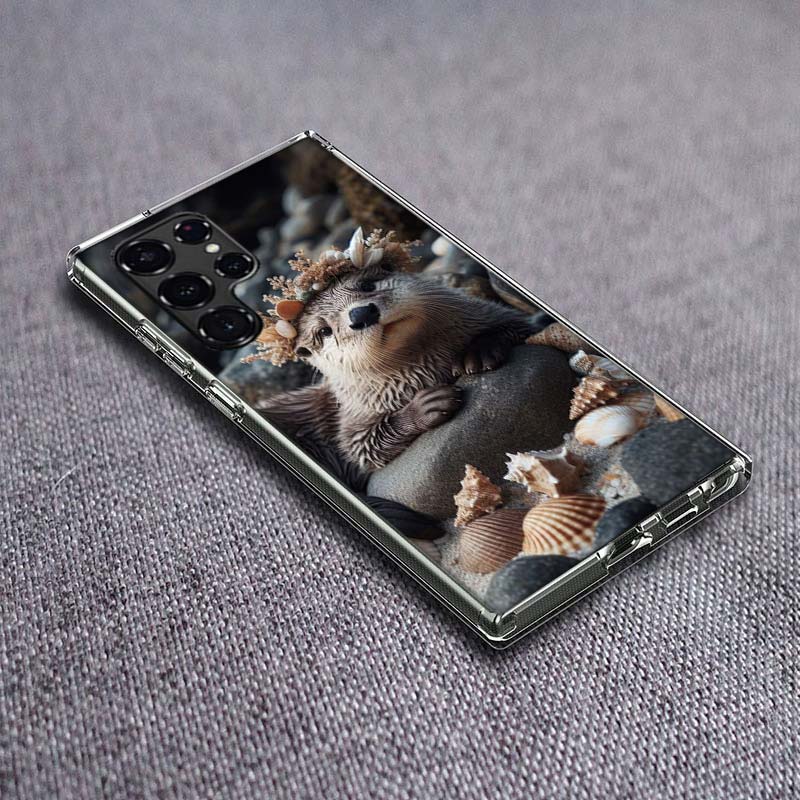 Otters, Wild Animals Phone Case For Samsung Galaxy S24 S23 S21 S20 FE S22 S26 Ultra S25 Edge S10 Plus Cover Clear TPU Capa Shell