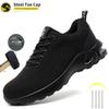 New Men Safety Shoes Anti-Smash Anti-Puncture Work Shoe Mesh Breathable Lightweight Work Sneakers Indestructible Protective Boot