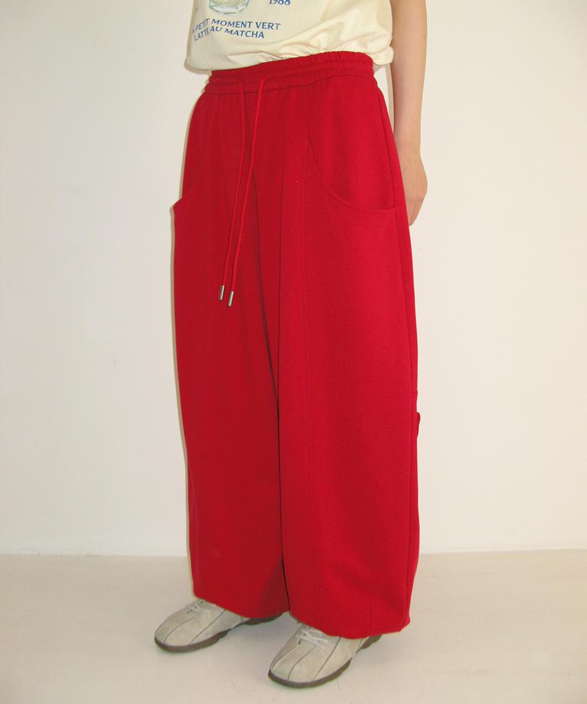 RONRON Mini Heart Balloon Jogger Pants Red