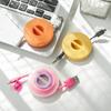 Rotatable Round Earphone Winder Mobile Phone Data Cable Charger Wire Storage Box Automatic USB Cord Adjustable Cables Holder