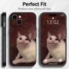 Забавный чехол для телефона с принтом кота-селфи для серий iPhone 17 16 15 14 13 12 11 Pro Max Plus, двухслойная защита