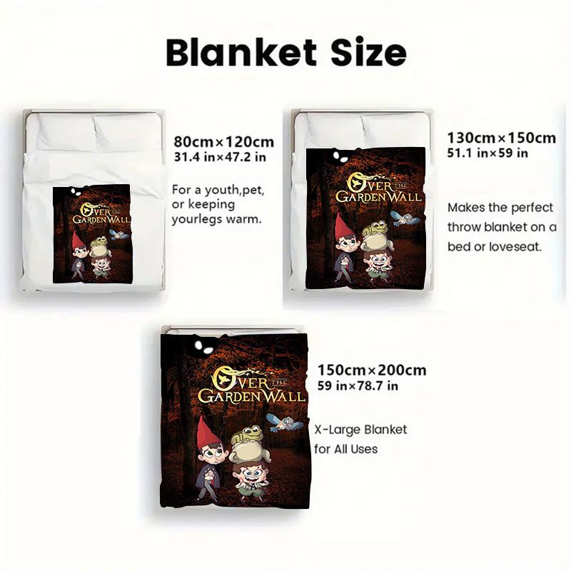 Fantasy garden wall cartoon 2D Flat Pattern Flannel Blanket High quality All Seasons Warmth and Comfort Perfect for Christmas Gifts.