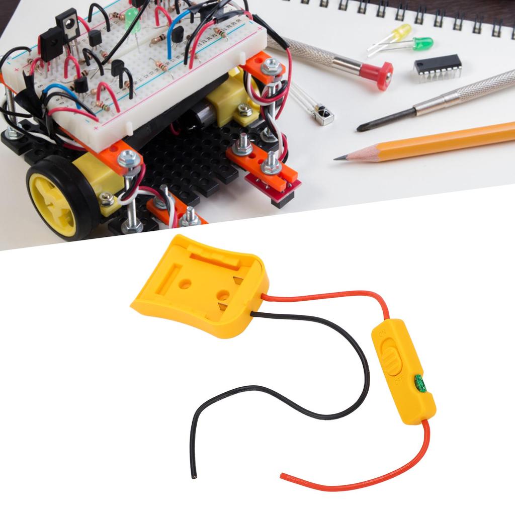 Безопасный адаптер для аккумулятора 20 В, инструмент для преобразования адаптера аккумулятора с предохранителем 30 А, провод 14 калибра