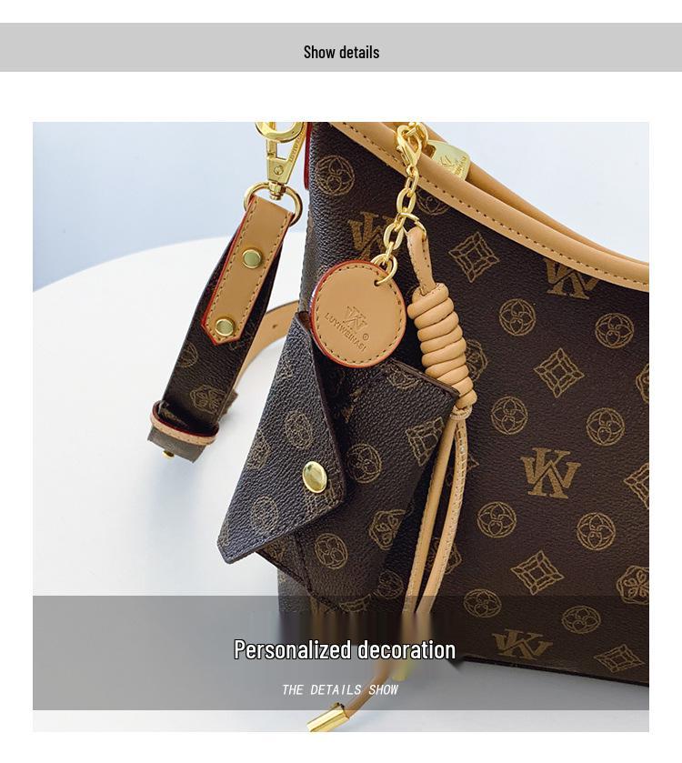 Ретро Классическая Сумка Под Мышку с Монограммой: Европейский и американский стиль