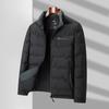 Autumn and Winter Duck Down Warm Stand-up Collar Zipper Short Business Casual Light Down Jacket Tide