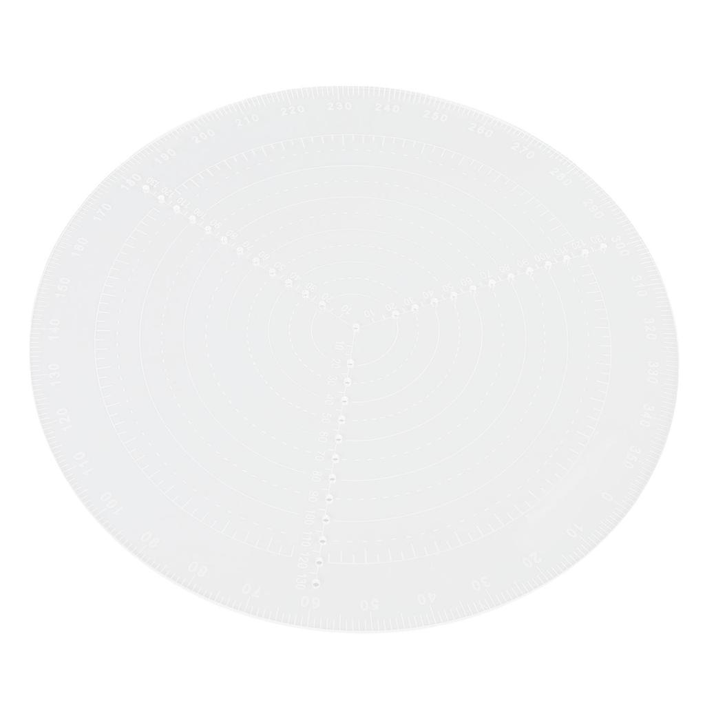 Round Circle Center Finder 300mm 11.8in Acrylic Clear Circle Center Finder Compass for Woodworking Arts Crafts