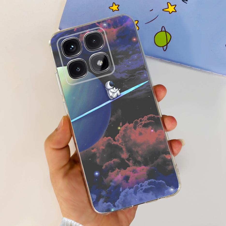 Чехол для Xiaomi 14T Pro Стильный чехол с рисунком цветов 6,67'' Прозрачный силиконовый чехол для телефона Для Xiaomi Mi 14T 14TPro Mi14T Мягкий чехол