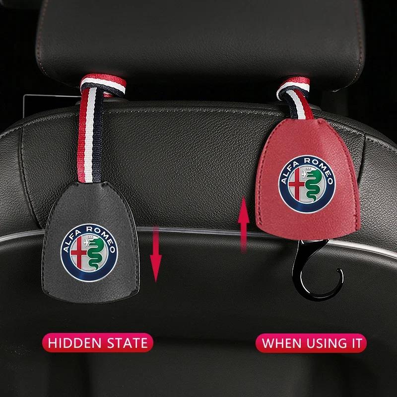Автомобильные наклейки Для Alfa Romeo Крючок на подголовник заднего сиденья Автомобильный вешалка-органайзер для сиденья Для Alfa Romeo 159 Giulietta Giulia Mito Stelv