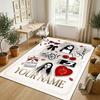 Personalized Crystal Velvet Carpet,Lana Del Rey Custom Printed Name, Plush Area Rug For Home Indoor Decor