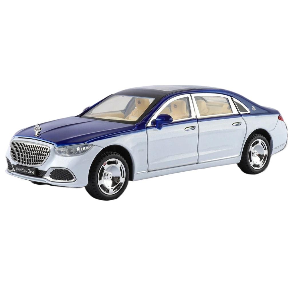 1/24 Maybach S680 Управление ключом Металлическая модель автомобиля Игрушка Литье под давлением Металлическое литье Звук и свет Оттяжная машинка Игрушки для детей Транспортное средство
