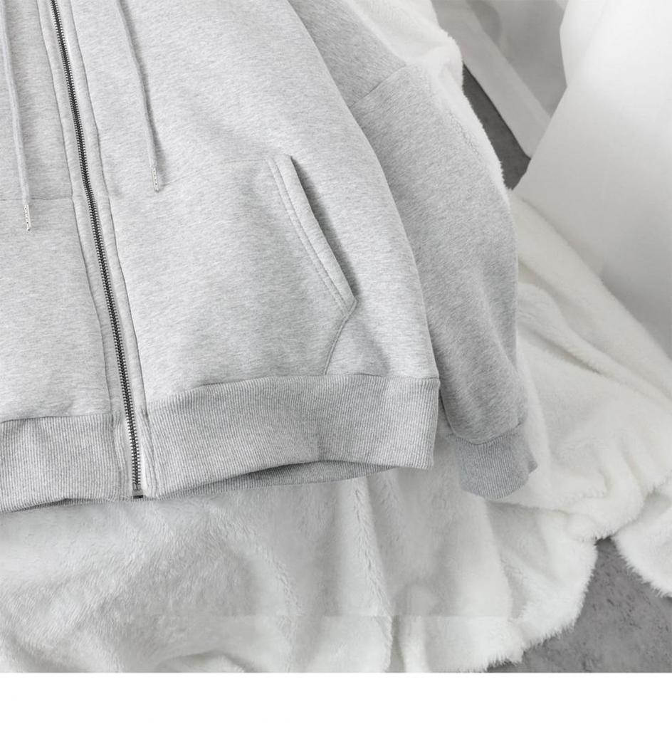 Женский кардиган с капюшоном на молнии - на флисовой подкладке, плотный, свободного кроя, универсальный дизайн для осени/зимы 2023