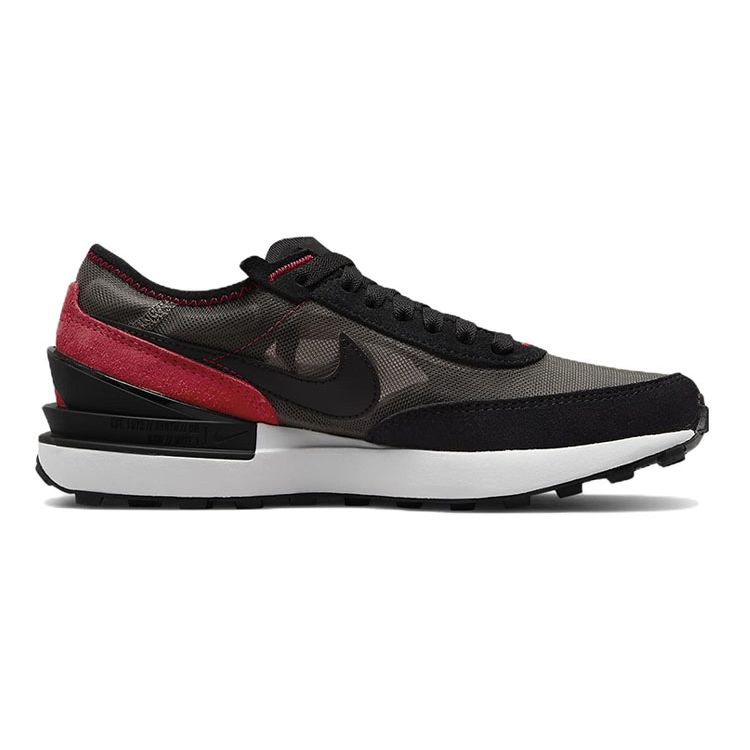 Nike Кроссовки Waffle One GS Flat Pewter Siren Red для детей, серые, пыльно-серые, черные DC0481-006