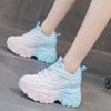 Женские сверхвысокие кроссовки 2024 года, весна-лето, новые, на толстой подошве, увеличивающие рост, дышащие, универсальные, повседневные, спортивные туфли для женщин