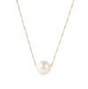 Happy Goods Shop Pearl Akoya Single 18K Gold Necklace, 8-8.5mm Pearl, Gold, 40cm, Women's, Pearl, Pendant,