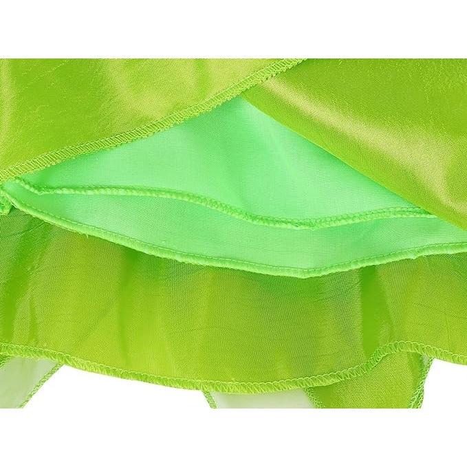 Rochie Tinker Bell for Kids, Hairband & Magic Wand Set with Butterflies, Tinker Bell & Peter Pan, Fine Fabric, 130, 5-6 Years, Green