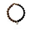 Bracelet - A Bijoux - Tiger's Eye - Wood Beads - Matte Black Onyx - Made In France