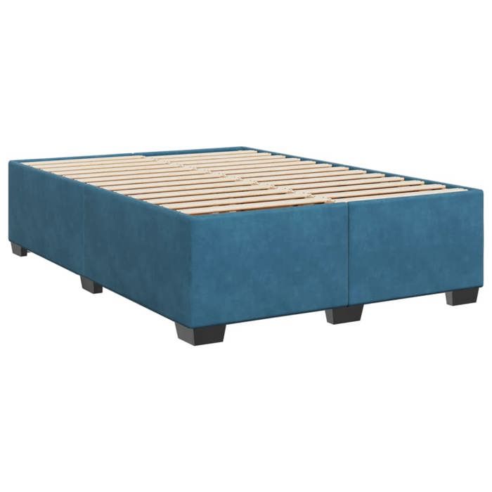 VidaXL Cadre de lit sans matelas bleu 160x200 cm velours 3284647