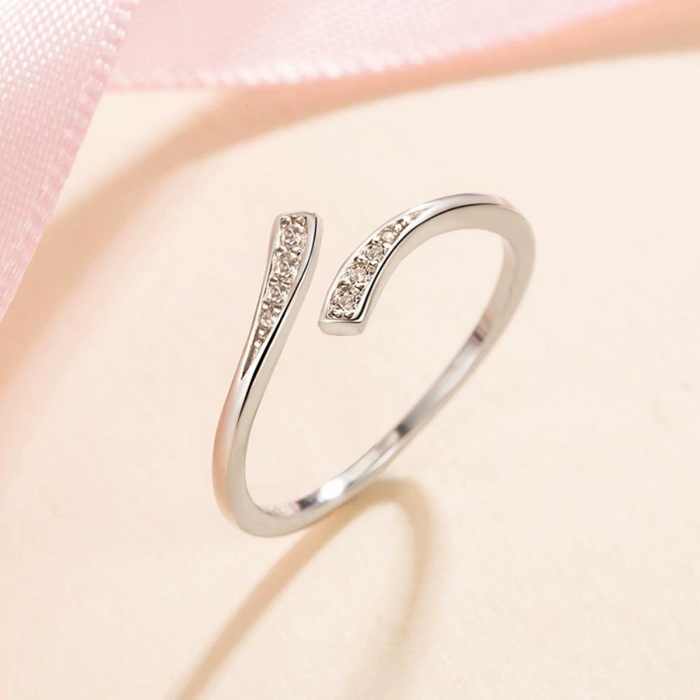 Горячее 100% серебряное 925 пробы кольцо с кристаллами для женщин, регулируемый размер, модные вечеринки, помолвки, свадьбы, роскошные ювелирные изделия, праздничный подарок