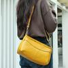Hot Selling New Genuine Leather Handbag Retro Fashion Women's Shoulder Bag Trendy Designer Girl's Crossbody Bags Solid Color Simple Purse