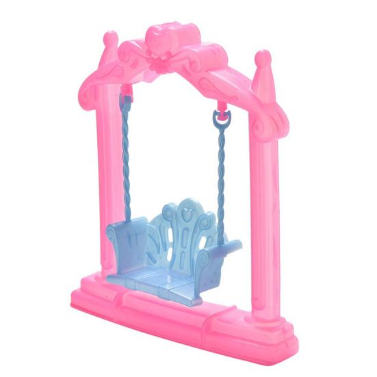Kids Girls Toy Play House Miniature Swing Dol-lhouse Furniture Doll Decor Gift